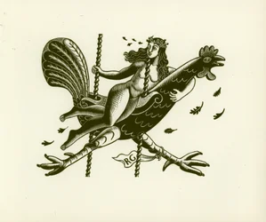 Tirzah auf einem Hahn, 1931